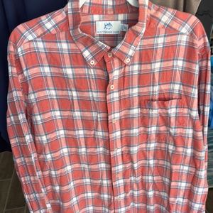 Southern Tide Men's Red Plaid Shirt XXL